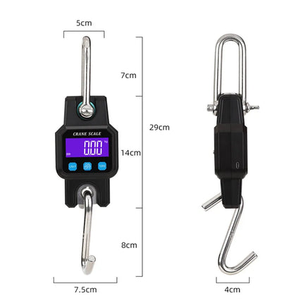 300kg/50g Bluetooth Crane Scale Rechargeable Digital Hanging Hook Scales Electronic Weight USB Stainless Steel Heavy Duty Weight