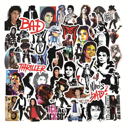 10/30/50PCS Rock Star Singer Michael Jackson Graffiti Stickers Motorcycle Luggage Guitar Skateboard Classic Toy Cool Sticker