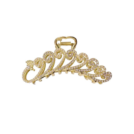 2021 New Elegant Gold Hollow Geometric Metal Hair Claw Vintage Hair Clips For Women Headband Hairpin Hair Crab Hair Accessories
