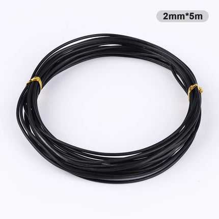 Garden Bonsai Shape Aluminum Wire (1.0mm, 1.5mm, 2.0mm, 3mm, 4mm, 5mm) Black Six Sizes for Garden and Plant Shapes