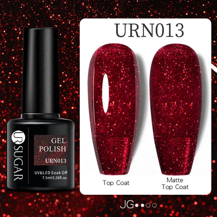 UR SUGAR 7.5ml Dark Wine Red Nail Gel Polish Autumn Gel Paint Nail Art Semi Permanent Nail Art Manicure Soak Off LED UV Nail Gel