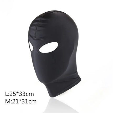 Elastic Full Cover Face Mask Wet Look Breathable Open Eyes Zip Mouth Slave Queen Roleplay Unisex Headgear sex toys for Couples