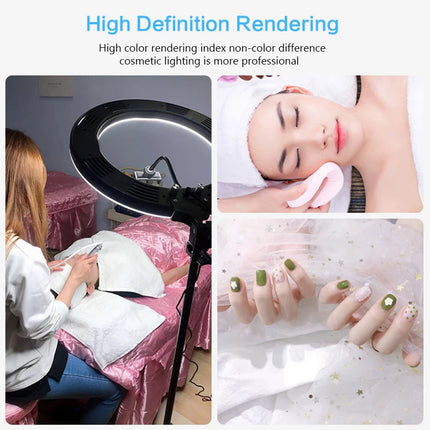 3200-5600K LED Ring Light 416pcs Led Bead 65W 18 inch Photography Lighting LED Ring Lamp for live broadcast Makeup Video