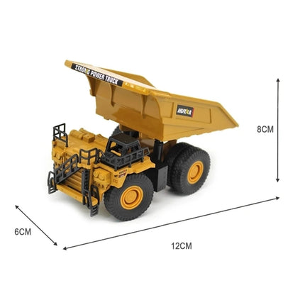Huina 1812 1:60 Diecast Alloy Dump Truck Hobby Collection Model Full Metal Die Cast Car Toys for Boys Home Decoration Birthday、