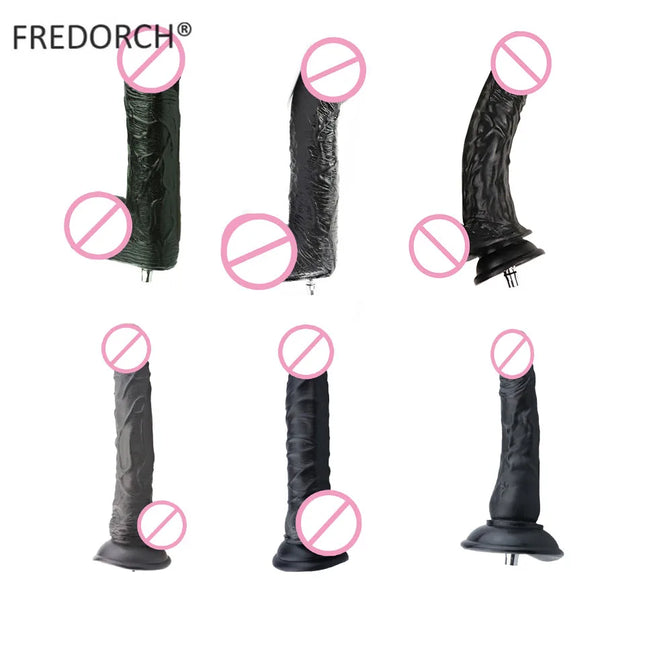 FREDORCH Sex Machine Big black Dildos Quick Connector Vibrator For Women Attachments Toys for Adults Realistic Dildos