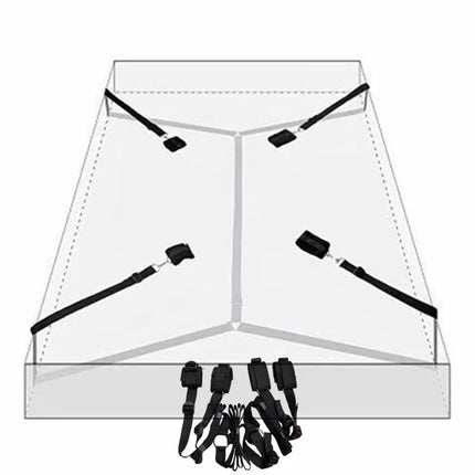 Adults Erotic Bondage Bed Games Sex Equipment Set of Nylon Restraints Handcuffs Ankle Cuffs for Fetish Bdsm Slave Role Play Toys
