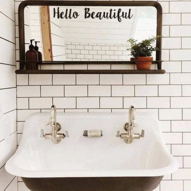 Nordic Style Phrase Quotes Vinyl Wall Sticker Italian Sentence Stickers For House Decoration Bedroom Decor Mirror Decals