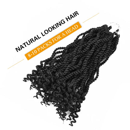 DinDong Senegalse Twist Crochet Hair 20/Stands Synthetic Curly Braiding HairBraids Pre Looped Braid Hair Bulk
