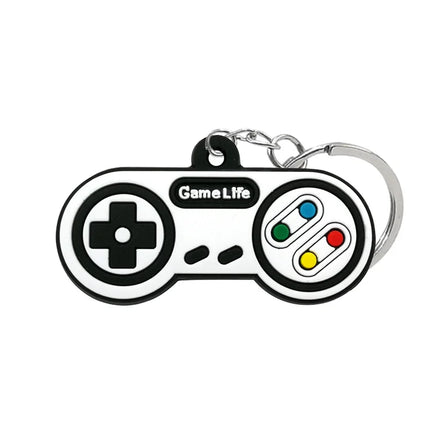 1PCS PVC new style Game Machine Keychain & Keyring Cute Gamepad Joystick Key Chain Keychains Bag Car Hanging fit men boy keys