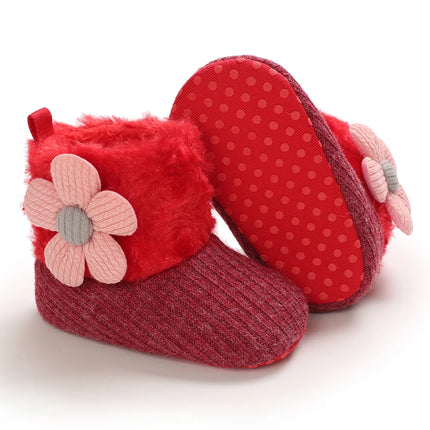 0-18M  Boots For Newborn Baby Girl Snow Boots Winter Thermal Shoes Plush Ankle Boots Winter Baby Boys And Girls Thermal Shoes