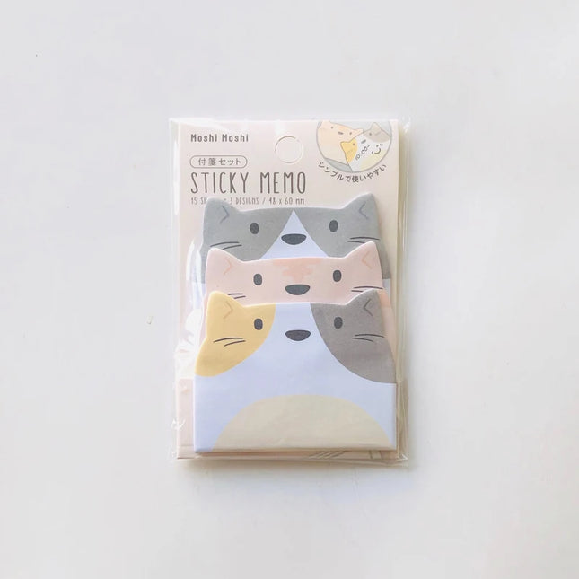45Sheets/Pack Cartoon Sticky Notes Kawaii Penguin Pig Bear Cat Memo Pads Sticker Student Gifts Stationery School Office Supplies