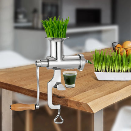 100% Stainless Steel Wheatgrass manual juicer fruit citrus juice extrator