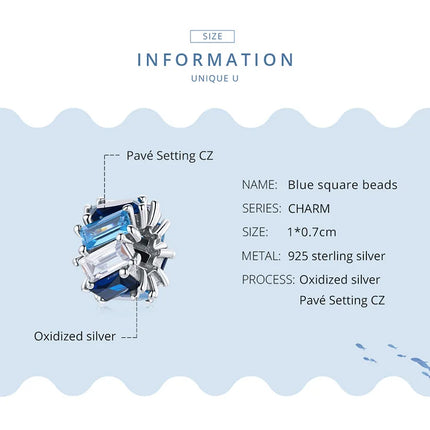 WOSTU 925 Sterling Silver Blue Conch Charm Ocean Bead Animal Turtle Starfish Pendant Fit Original Bracelet Necklace DIY Jewelry
