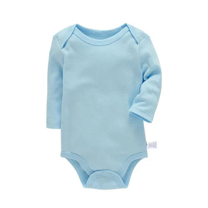 Lawadka 3-24M Cotton Bodysuit For Newborns Four Season Long Sleeve Infant Baby Girls Boys Clothes Jumpsuit Solid Baby's Rompers