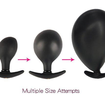 Flexible Size Silicone Mouth Gag BDSM Ball Accessory Plug Inflatable with Detachable Pump for Erotic Restraint Sex Game Play Toy