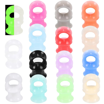 2Pcs/Lot 3-16MM Flexible Silicone Ear Plugs and Tunnels Ear Piercings Earlets Ear Stretchers Expander Ear Dilations Body Jewelry
