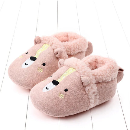 Super Keep Warm Infant Slippers Toddler Baby Shoes Baby Boy Girl Knit Crib Shoes Cute Cartoon Anti-slip Prewalker Baby Slippers