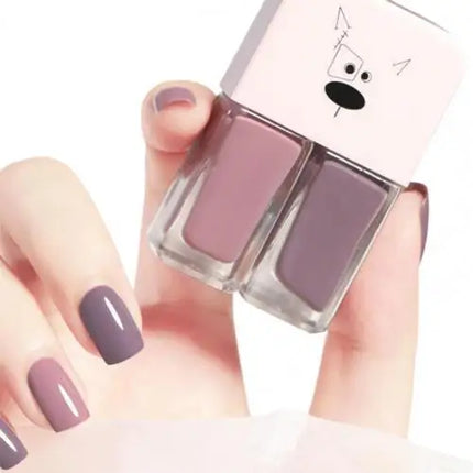 Manicure Water-based Bright Scrub Can Tear Gemini Nail Polish Two Bottles Set Twin Nail Polish Combination Glitter Nal Art Tools