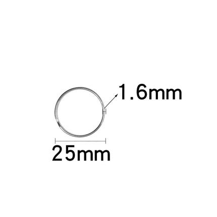 5-30pcs 12-50mm Stainless Steel Keyring Round Key Ring Key Chain Split Keychain Key Holder For Key Double Split Rings Connectors