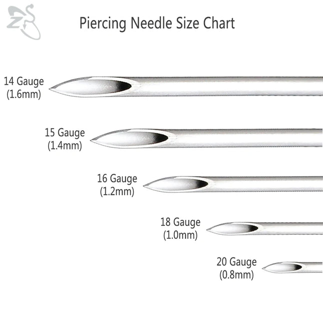 ZS Body Piercing Tool Kit 12-20G Disposable Professional Body Self Piercing Kits Clamp Gloves Tools Ear Lip Nose Navel Piercings