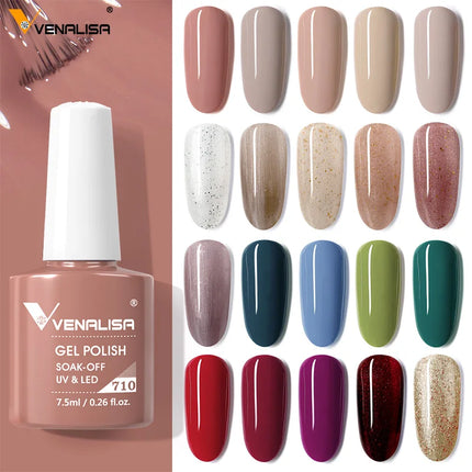7.5ml Venalisa HEMA Free TPO Free Rubber Base Jelly Pink Soak Off UV LED Gel Polish Semi Permanent Nail Manicure Varnish