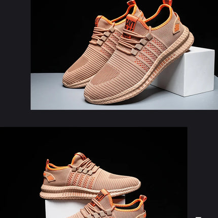 Fashion Sneakers Lightweight Men Casual Shoes Breathable Male Footwear Lace Up Walking Shoe