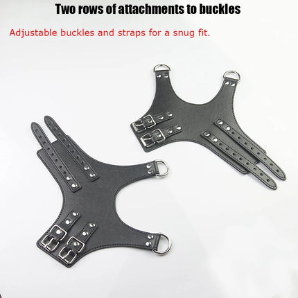 Leather Bondage BDSM Suspension Wrist Cuffs Restraints,Hanging Handcuffs Gloves,Sex Toys For Couples