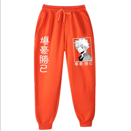 2021Japanese anime My Hero Academia Katsuki Bakugo Harajuku Men's Pants Print Joggers Male Trousers Casual Sweatpants sweatpants