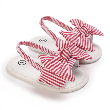 Infant Non-Slip First Walkers Footwear 0-18 Months Baby Girls Sweet Flowers Sandals Summer Soft Sole Flat Princess Dress Shoes