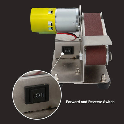 Multifunctional Mini Electric Belt Sander DIY Cutter Edges Sharpener  Adjustable Speed Polisher Machine 10PCS Belt 110V/220V