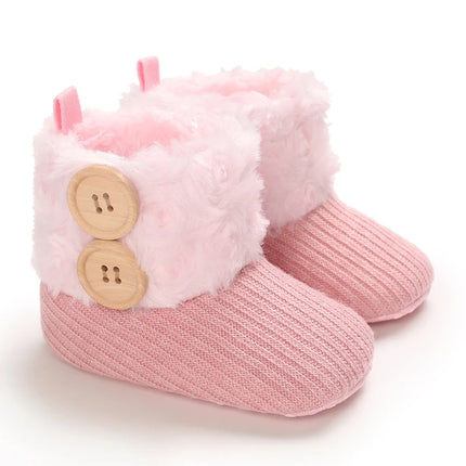 0-18M  Boots For Newborn Baby Girl Snow Boots Winter Thermal Shoes Plush Ankle Boots Winter Baby Boys And Girls Thermal Shoes