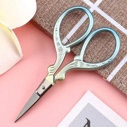Retro Sewing Needlework Scissors Stainless Steel Household Embroidery Thread Scissors Handicraft Tools Pruning Tailor Scissors