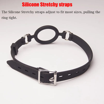 BDSM Open Mouth Gag O Ring,100% Medical Silicone Full Head Harness,SM Sex Toys For Couples,Bondage Gear