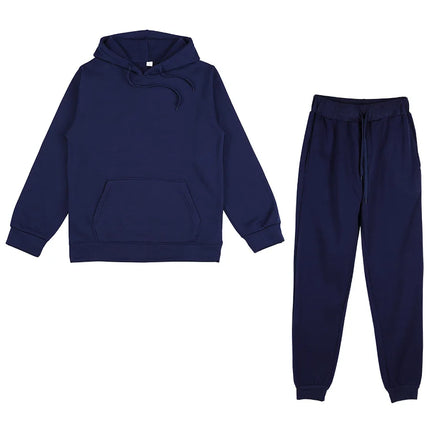 Men's and women's spring fleece sportswear men's and women's casual hoodies couple suit jogging fashion pullover black S-3XL