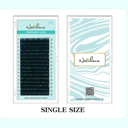 NATUHANA 16Rows B C cc D Eyelash Extensions Individual False Cilio Natural Soft Mink Lashes High Quality Matte Fake Eyelashes