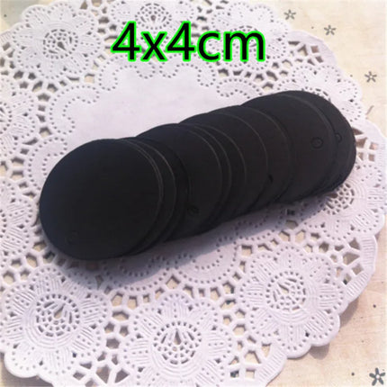 500PCS 350gsm Black Paper Tag DIY Blank Cardboard Handmade Party Birthday Wedding Christmas Gifts Flowers Box Bottles Label Tags