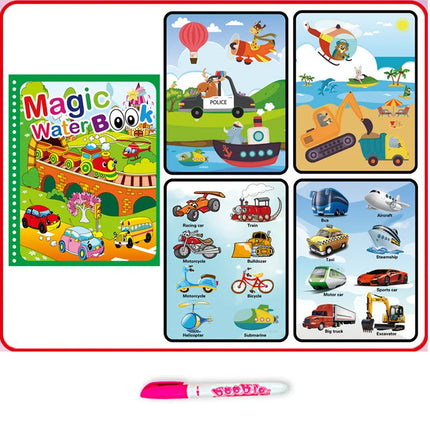 Magic Water Doodle Books Kids Toddlers Drawing Toys Cute Cartoon Unicorn Ocean Forest Animal Reusable Water Painting Cardboard