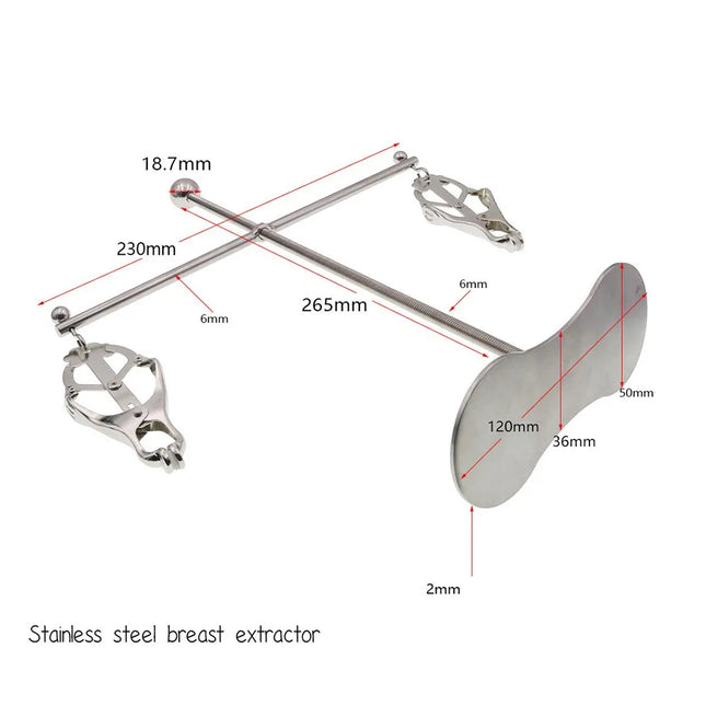 Stainless Steel Nipple Clamps Strapon Breast Enlargment Pump Clip Bdsm Bondage Restraints Adult Game Chastity Device Sex Toys.