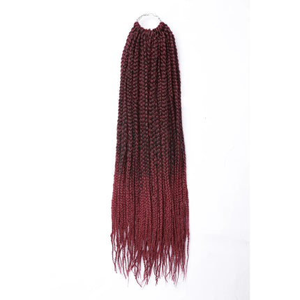 Box Braids Crochet Hair Ombre Synthetic Braiding Hair Extensions Crochet Braids Hair for African Braids Brown for Black Women