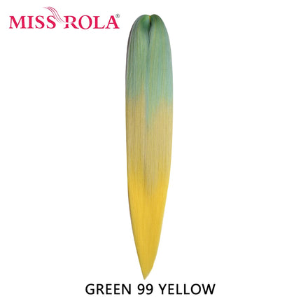 Miss Rola Synthetic 26 Inches 75g Kanekalon Hair Wholesale Bulk Braid Hair Extension Pre Stretched Pink Blonde Twist Jumbo Braid