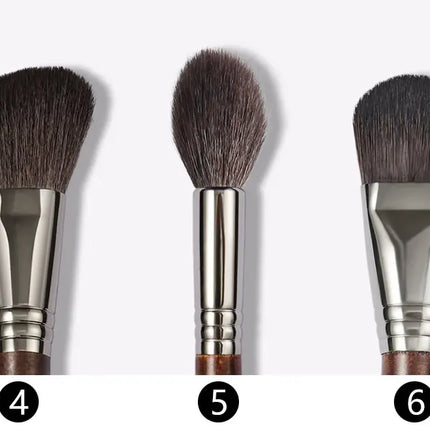 OVW Natural Goat Hair Makeup Brushes Set Professional Kit brocha maquillaje pedzle do makijazu blending smudging brush shader