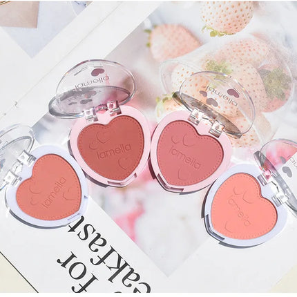 Blush Makeup Love Palette 4 Color Mineral Powder Peach Red Rouge Lasting Natural Hawthorn Cheek Tint Waterproof Blusher Cosmetic