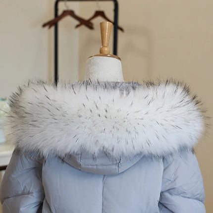 Faux Fur Scarf Warm Winter Hood Fur Decor Shawl Fake Fur Scarf Autumn Winter Women Coat Fur Collar Detachable Hat Accessories