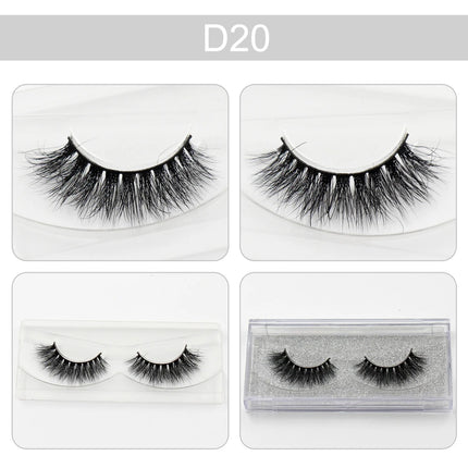 LEHUAMAO 3D Mink Eyelash Fluffy Cross Thick Natural Fake Eyelashes Lashes Dramatic Makeup Eye Lashes Handmade False Eyelash
