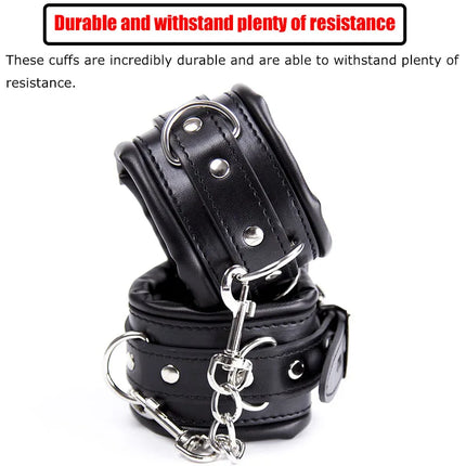Sex Toys for Couples,Leather Padded Handcuffs,Harness Collar Bdsm,Slave Anklecuffs,Bondage Gear,Adult Games