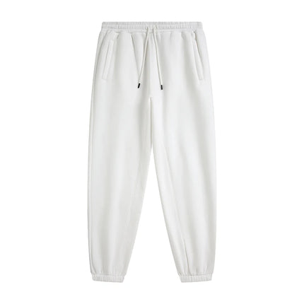 ZODF Trendy Men 345gsm Fleece Sweatpant Unisex Solid Color Loose Retro Hip Hop Winter Joggers Pants Brand Clothes HY0005