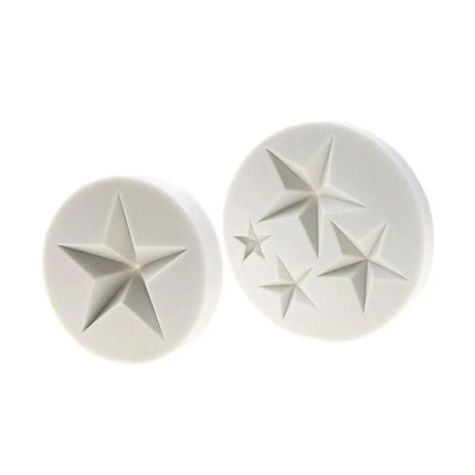 Silicone world Five-pointed Star Silicone Molds Fondant Cakes Chocolate Dessert Lace Decor Tools DIY Pastry Baking Tools