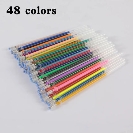0.5mm 100 Colors Ballpoint Pen Fluorescent Refills Color Flash Pen Smooth Ink Painting Graffiti Pens Student Stationery 04116