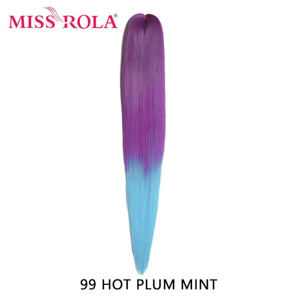 Miss Rola Synthetic 26 Inches 75g Kanekalon Hair Wholesale Bulk Braid Hair Extension Pre Stretched Pink Blonde Twist Jumbo Braid