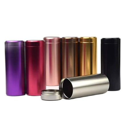 Slim Cigarette Aluminum Cigarette Box Sealed Waterproof Male And Female Portable Cylindrical Cigarette Case Cans 118mm*45mm